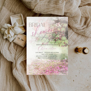 Elegant Fall Bridal Shower - Purple Floral Theme  Invitation