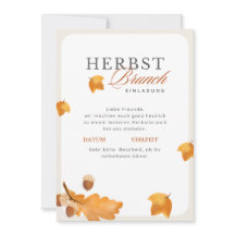 Elegant Fall Brunch Invitation Cream & Orange