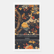 Elegant Fall Chinoiserie Paper Plate