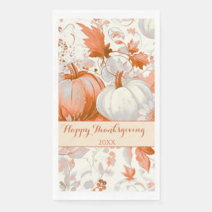 Elegant Fall Chinoiserie Thanksgiving Napkin