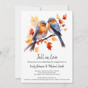 Elegant Fall Engagement Party  Invitation