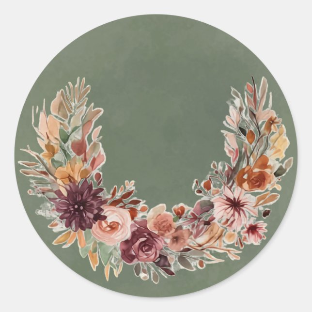 Elegant Fall Floral Arch Sticker (Front)