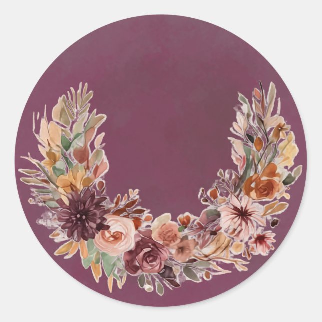 Elegant Fall Floral Arch Sticker (Front)