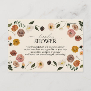 Elegant Fall Floral Display Shower Enclosure Card