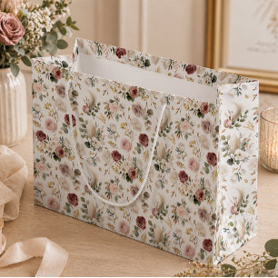 Elegant Fall Floral Gift Bag for Bridal Shower