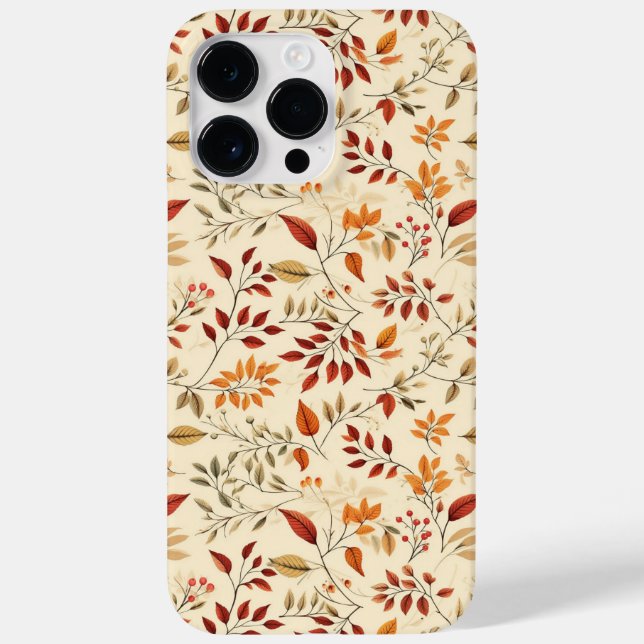 Elegant Fall Floral Pattern Case-Mate iPhone Case (Back)