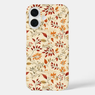 Elegant Fall Floral Pattern iPhone 16 Case