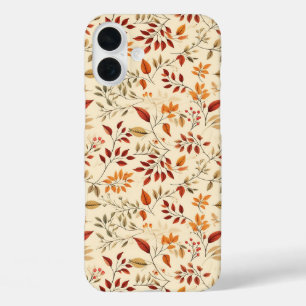 Elegant Fall Floral Pattern iPhone 16 Plus Case