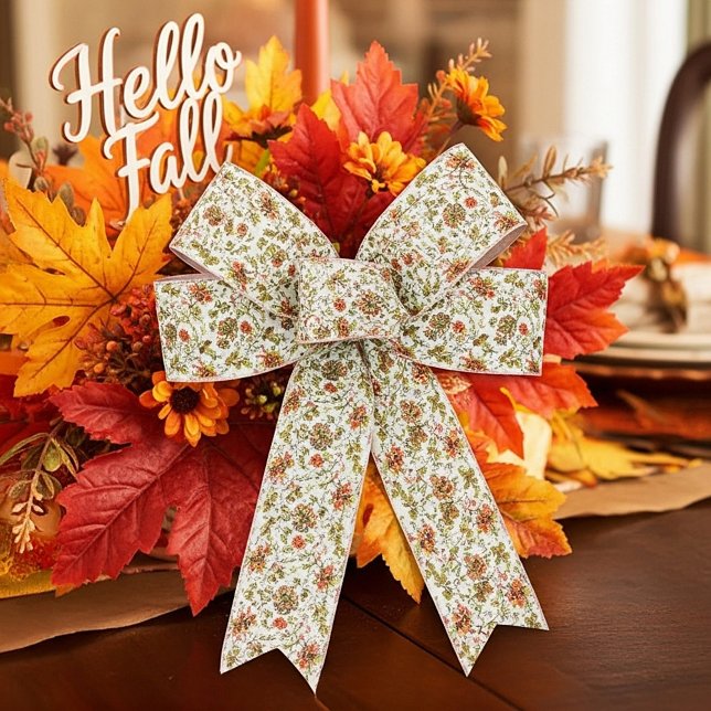 Elegant fall floral pattern  satin ribbon (Creator Uploaded)