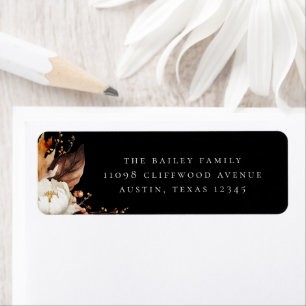 Elegant Fall Floral Return Address