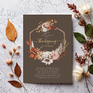 Elegant Fall Floral Thanksgiving Dinner