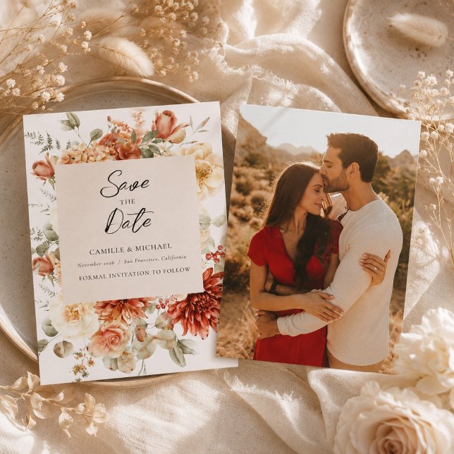 Elegant Fall Floral Wedding  Invitation (Creator Uploaded)