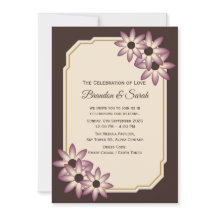Elegant Fall Floral Wedding Invitation Template