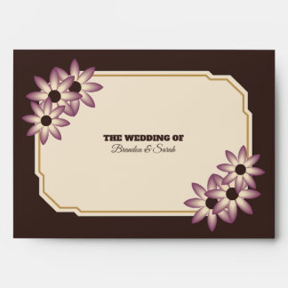 Elegant Fall Floral Wedding Invitation Template Envelope