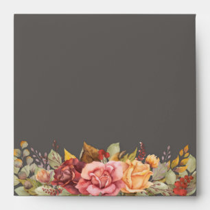 Elegant Fall Florals/Thanksgiving Return Address Envelope