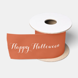 Elegant Fall Happy Halloween Satin Ribbon