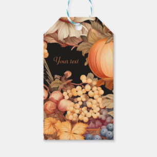 Elegant fall harvest personalised stylish gift tags