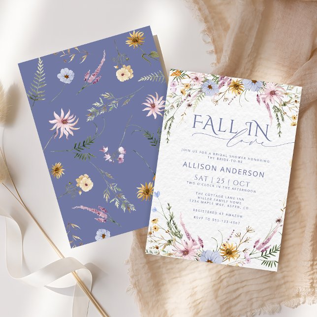 Elegant Fall In Love Bridal Shower Invitation (Creator Uploaded)