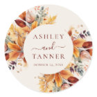 Elegant Fall Leaves Autumn Wedding