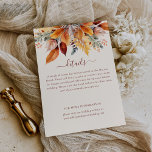 Elegant Fall Leaves Autumn Wedding Details Enclosure Card<br><div class="desc">Elegant Fall Leaves Autumn Wedding Details Enclosure Card features a beautiful bouquet of autumn leaves in rust,  yellow,  gold,  mustard,  brown and purple.</div>