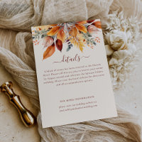 Elegant Fall Leaves Autumn Wedding Details