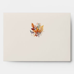 Elegant Fall Leaves Autumn Wedding Envelope