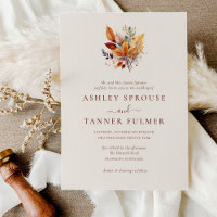 Elegant Fall Leaves Autumn Wedding