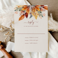 Elegant Fall Leaves Autumn Wedding
