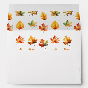 Elegant Fall Leaves Baby Shower  Envelope