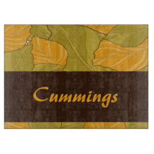 Elegant Fall Leaves Cutting Board