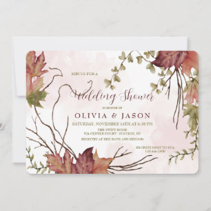 Elegant Fall Leaves Invitations