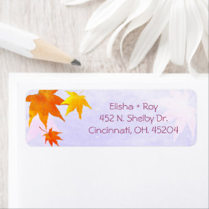 Elegant Fall Maple Wedding Return Address