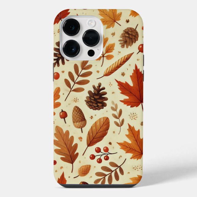 Elegant Fall Pattern iPhone Case (Back)