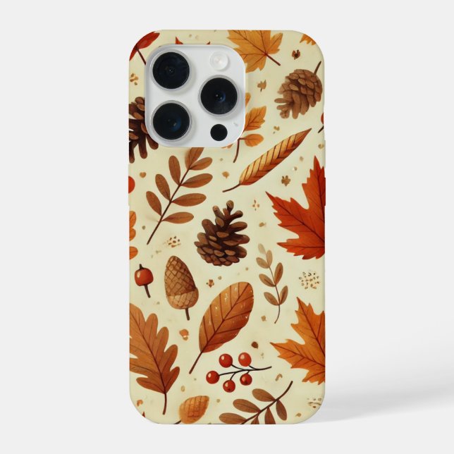 Elegant Fall Pattern iPhone Case (Back)