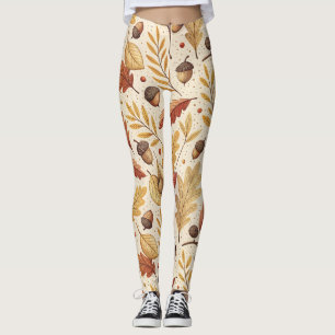 Elegant Fall Pattern Leggings