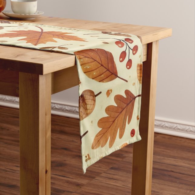 Elegant Fall Pattern Long Table Runner (In Situ)