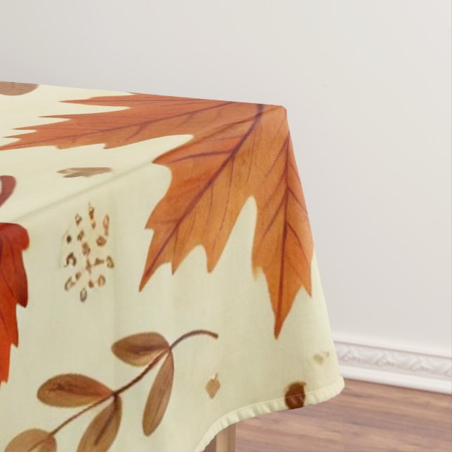 Elegant Fall Pattern Tablecloth (In Situ)