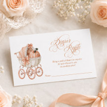 Elegant Fall Pumpkin Diaper Raffle Baby Shower