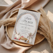 Elegant Fall Rustic Baby Shower