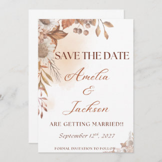 Elegant Fall Save the Date