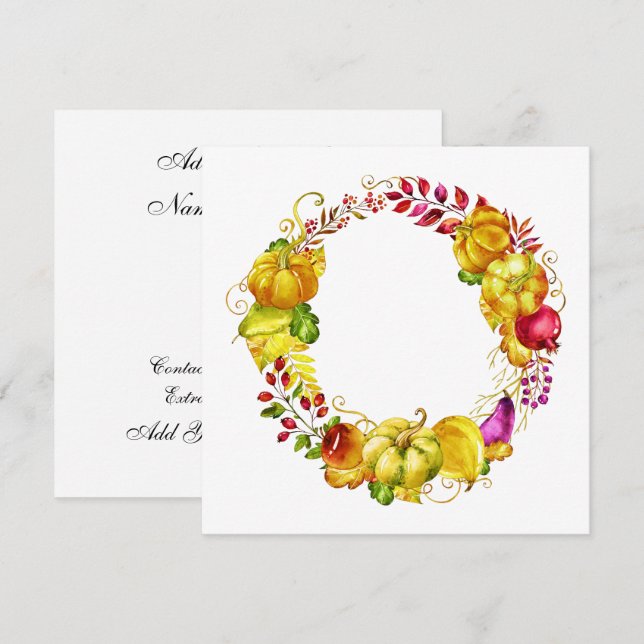 Elegant Fall Season Invitation (Front/Back)