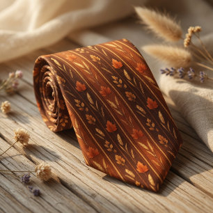 Elegant Fall Stripe Pattern Tie