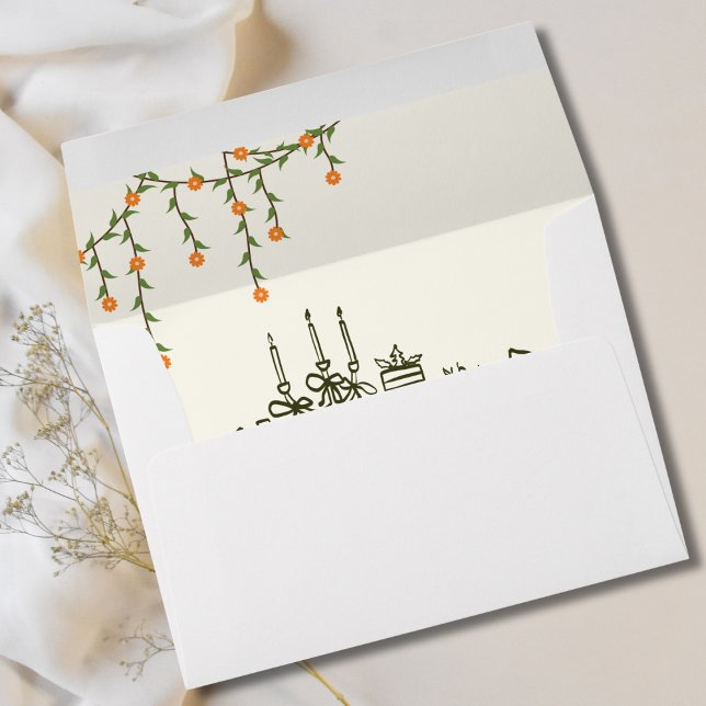 Elegant Fall Thanksgiving Dinner Party Envelope (Creator Uploaded)