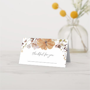 Elegant Fall Thanksgiving Friendsgiving Dinner Place Card