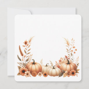 Elegant fall watercolor illustration invitation