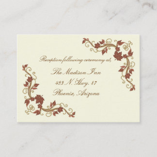 Elegant Fall Wedding enclosure cards