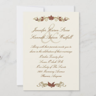 Elegant Fall Wedding Invitation