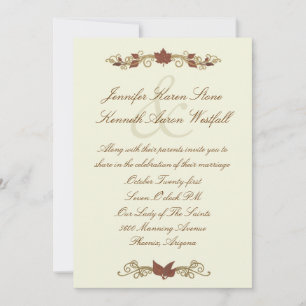 Elegant Fall Wedding Invitation