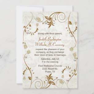 Elegant Fall Wedding Invitation