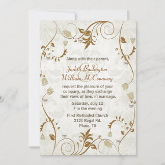 Elegant Fall Wedding Invitation
